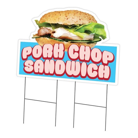 Amistad 24 x 36 in. Yard Sign & Stake - Pork Chop Sandwich AM2018666